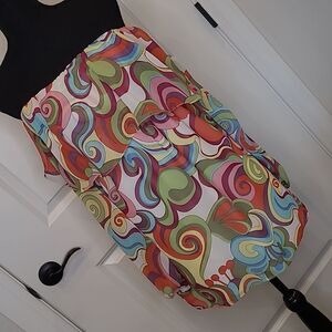 Judith March sz L off shoulder psychedelic top